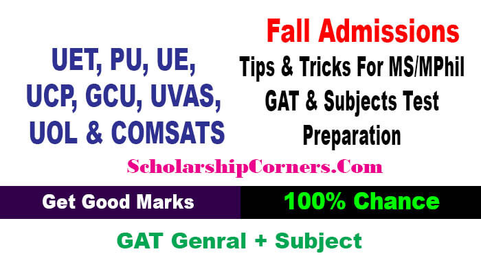 Tips & Tricks For MS/MPhil GAT & Subjects Test Preparation