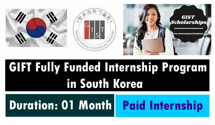 GIFT Fully Funded Internship Program 2022 in South Korea