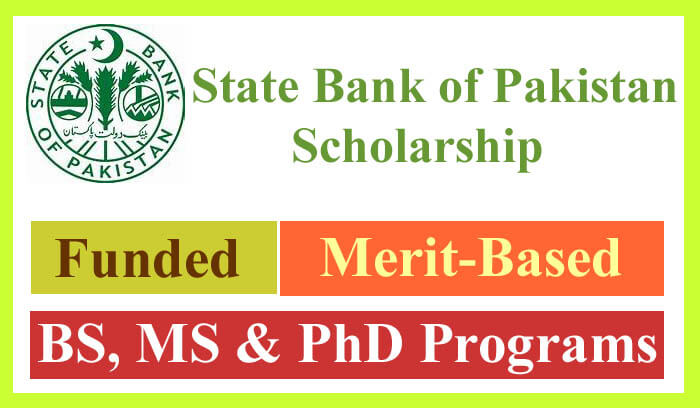 State Bank of Pakistan Merit-Based Scholarship 2022 is Open for all International applicants who want Pursue higher education abroad.