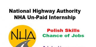National Highway Authority NHA Internship 2022 for Pakistanis