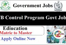 TB Control Program Govt Jobs 2022 in all Punjab Districts
