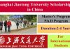 Shanghai Jiaotong University Scholarships 2023 in China