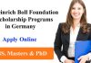 Heinrich Boll Foundation Scholarship Programs 2023 in Germany
