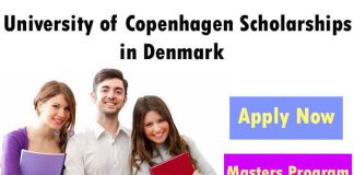 University of Copenhagen Masters Scholarships 2023 in Denmark