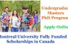 Montreal University Fully Funded Scholarships 2023 in Canada