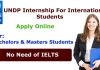 UNDP Internship 2023 For International Students Without IELTS