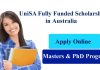 UniSA Fully Funded Scholarships 2024 in Australia