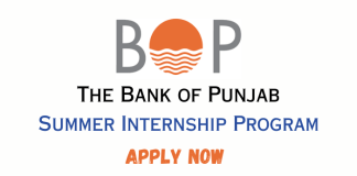 The Bank of Punjab Summer Internship Program 2023