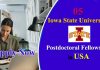 05 Iowa State University Postdoctoral Fellowship in USA Fully Funded