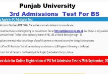 PU 33d Admission Test For BS 2023-24 | PU BS Admissions 2023 Phase 2