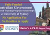 Australian Government Research Training Program Scholarships 2023 at the University of Sydney Fully Funded
