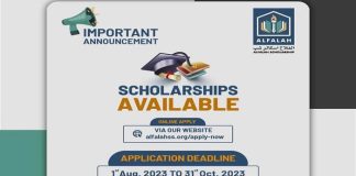 Alfalah Need-Based Scholarship Scheme 2023 in Pakistan