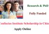 Confucius Institute Fully Funded Scholarship 2024 in China