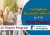 Nottingham Research Fellowship 2024 in the UK Fully Funded