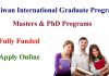 Taiwan International Graduate Program 2024 (Fully Funded)