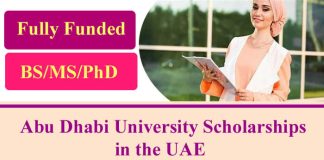 Abu Dhabi University Fully Funded Scholarships 2023 in the UAE