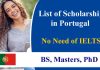 List of Scholarships 2023 in Portugal Without IELTS