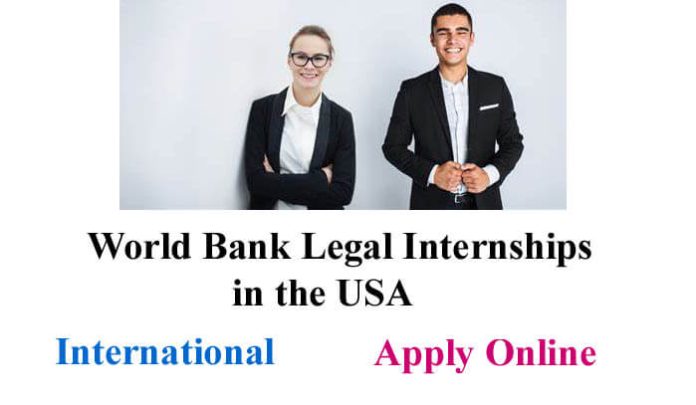 World Bank Legal Internships 2024 in the USA